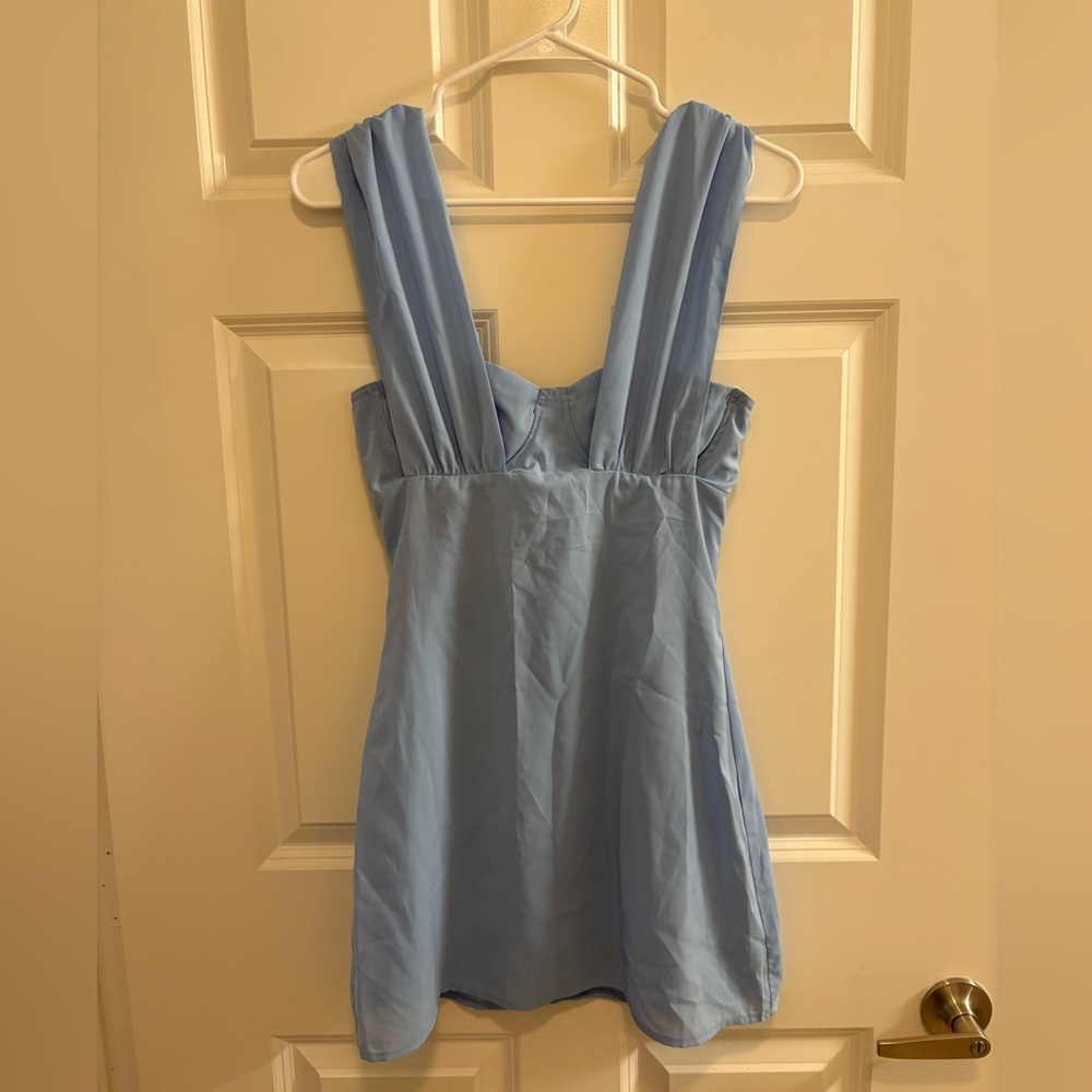 Princess Polly Light Blue Sleeveless Dress